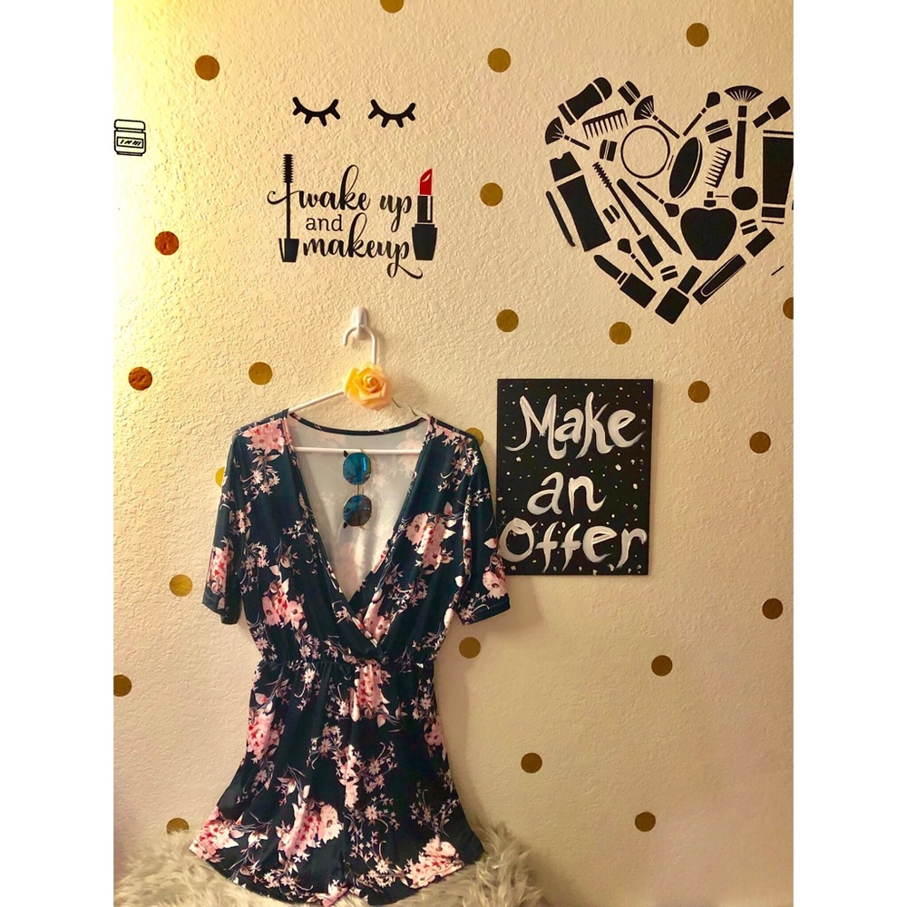 Floral print romper